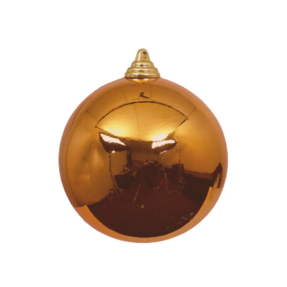 Farrisilk Copper Shiny Ball Ornament, 4"