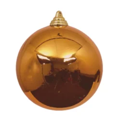 Farrisilk Copper Shiny Ball Ornament, 8"