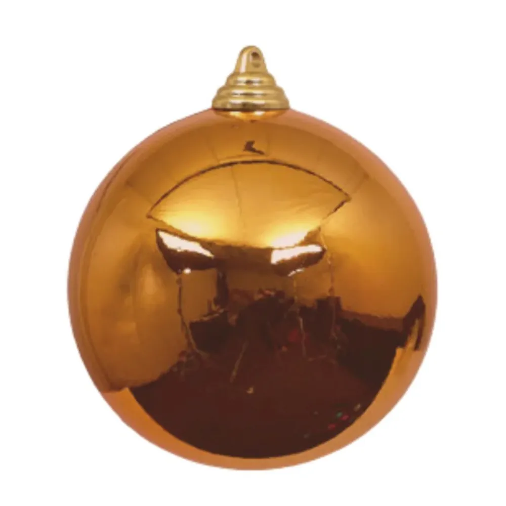 Farrisilk Copper Shiny Ball Ornament, 8"