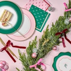 Harlow & Grey Coquette Christmas Large Bows Party Plates
