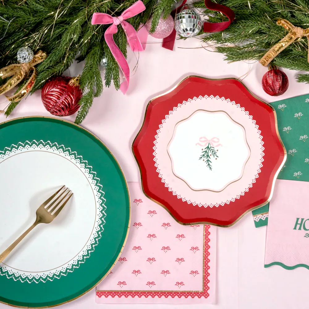 Harlow & Grey Coquette Christmas Large Bows Party Napkins