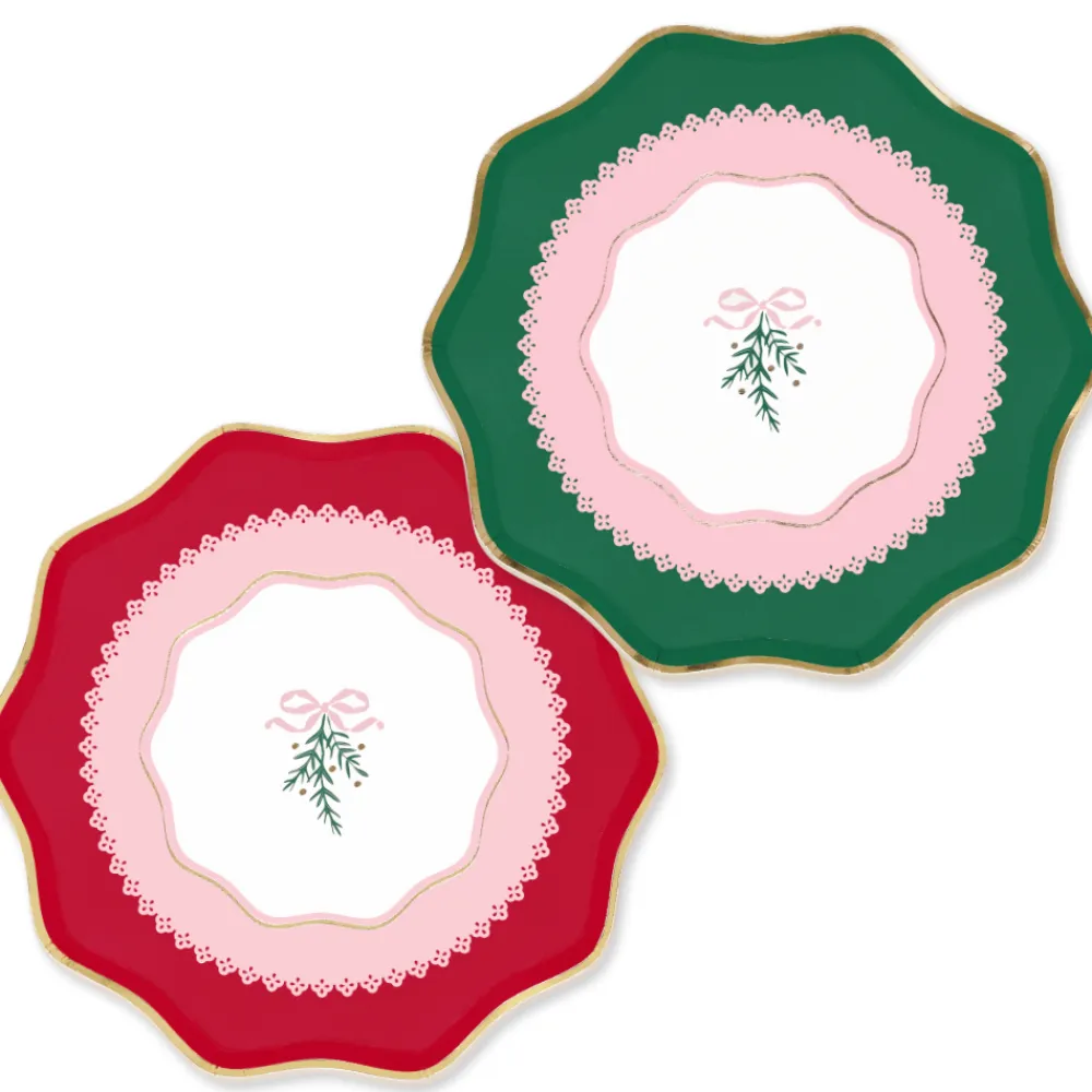 Harlow & Grey Coquette Christmas Small Bows Dessert Plates
