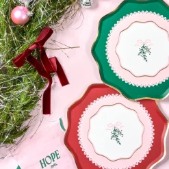 Harlow & Grey Coquette Christmas Small Bows Dessert Plates