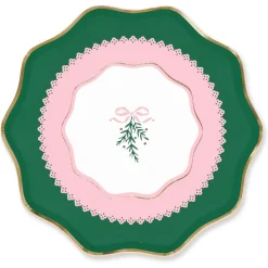 Harlow & Grey Coquette Christmas Small Bows Dessert Plates