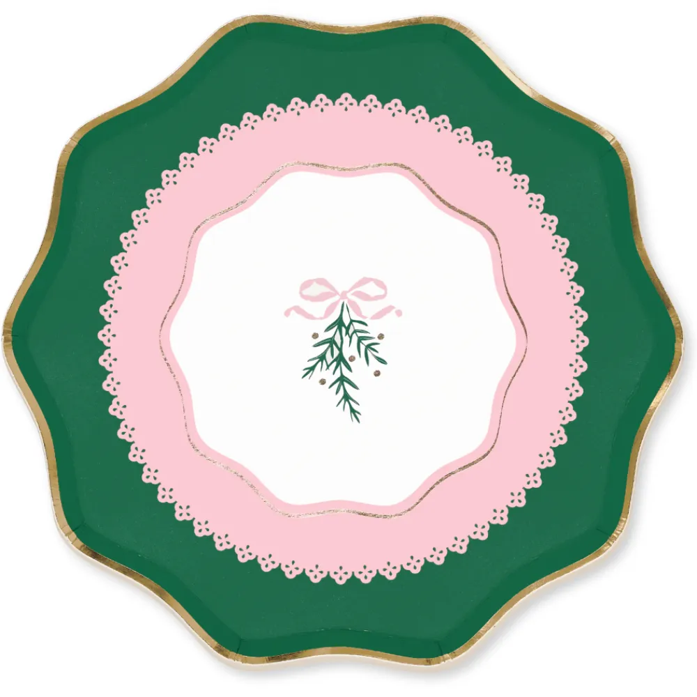 Harlow & Grey Coquette Christmas Small Bows Dessert Plates