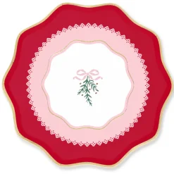Harlow & Grey Coquette Christmas Small Bows Dessert Plates