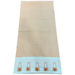 Two's Company Cottontail Table Runner with Bunny Pom Pom