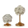 RAZ Cream Floral Candle Holder Set