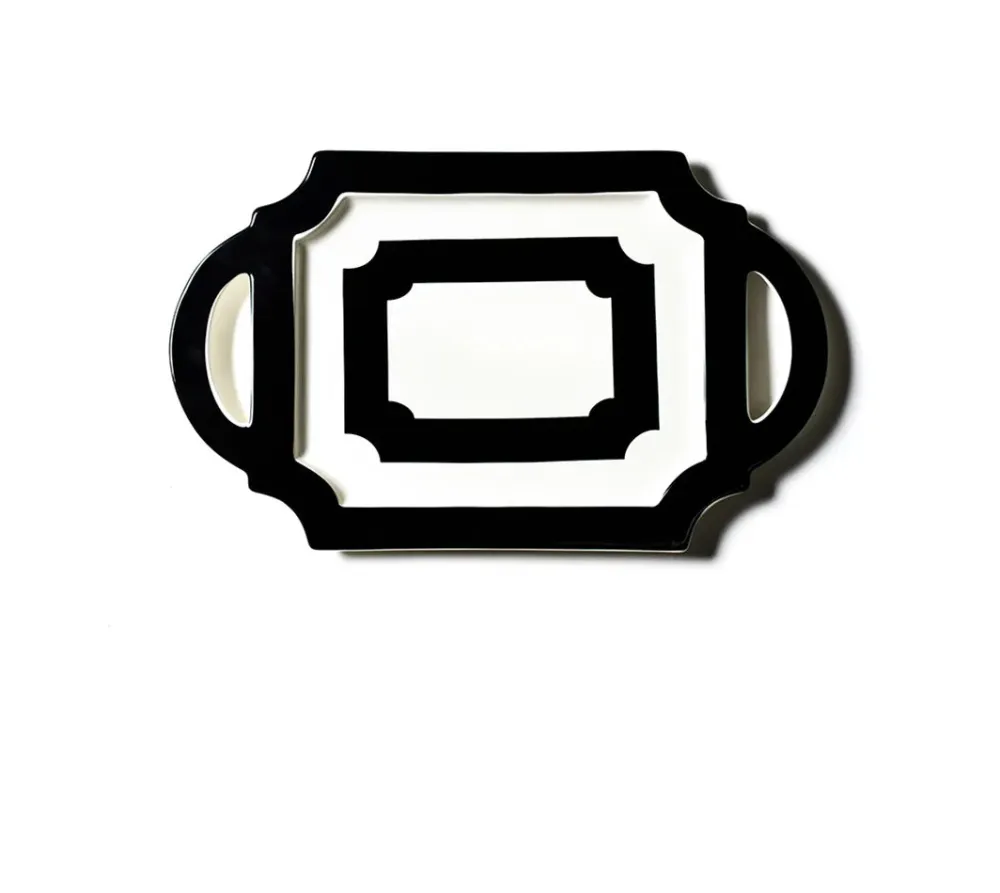 Coton Colors Crew Handled Traditional Tray, Black