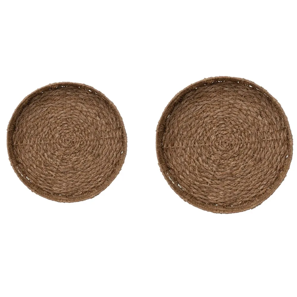 Creative Coop Decorative Hand-Woven Bankuan Trays