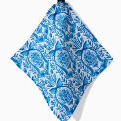 Geometry Delft Blue Easter Eggs and Bunnies Dishcloth Set