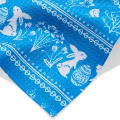 Geometry Delft Blue Easter Stripe Bar Towel