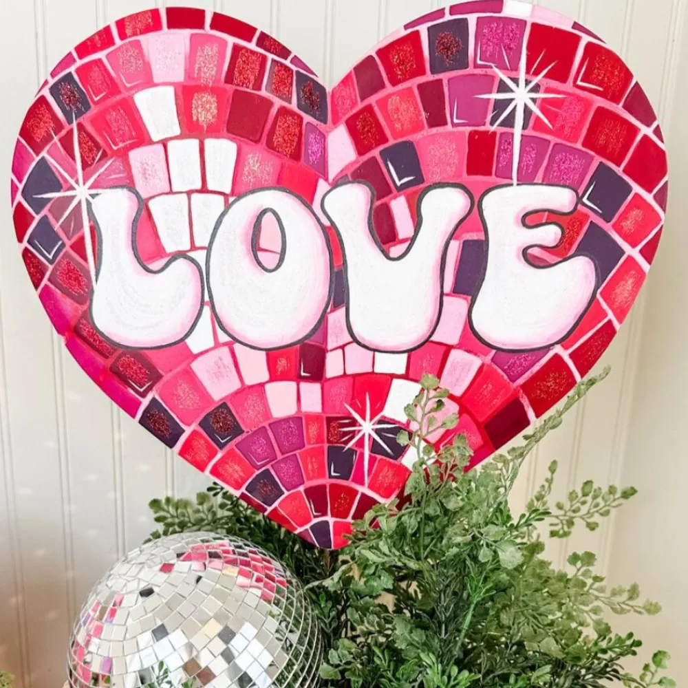 The Round Top Collection Disco “Love” Heart