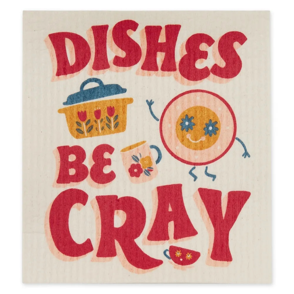 Design Imports Dishes Be Cray Swedish Dishcloth