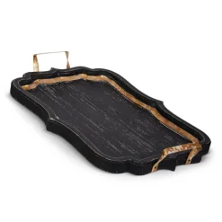 RAZ Distressed Black Tray