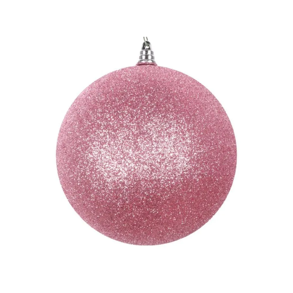 Farrisilk Dusty Rose Glitter Ornament, 6"