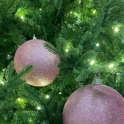 Farrisilk Dusty Rose Glitter Ornament, 6"