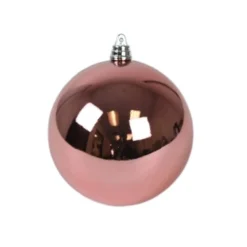 Farrisilk Dusty Rose Shiny Ball Ornament, 4"