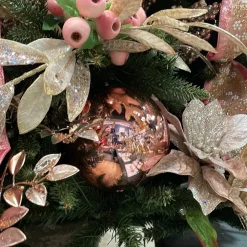 Farrisilk Dusty Rose Shiny Ornament, 6"