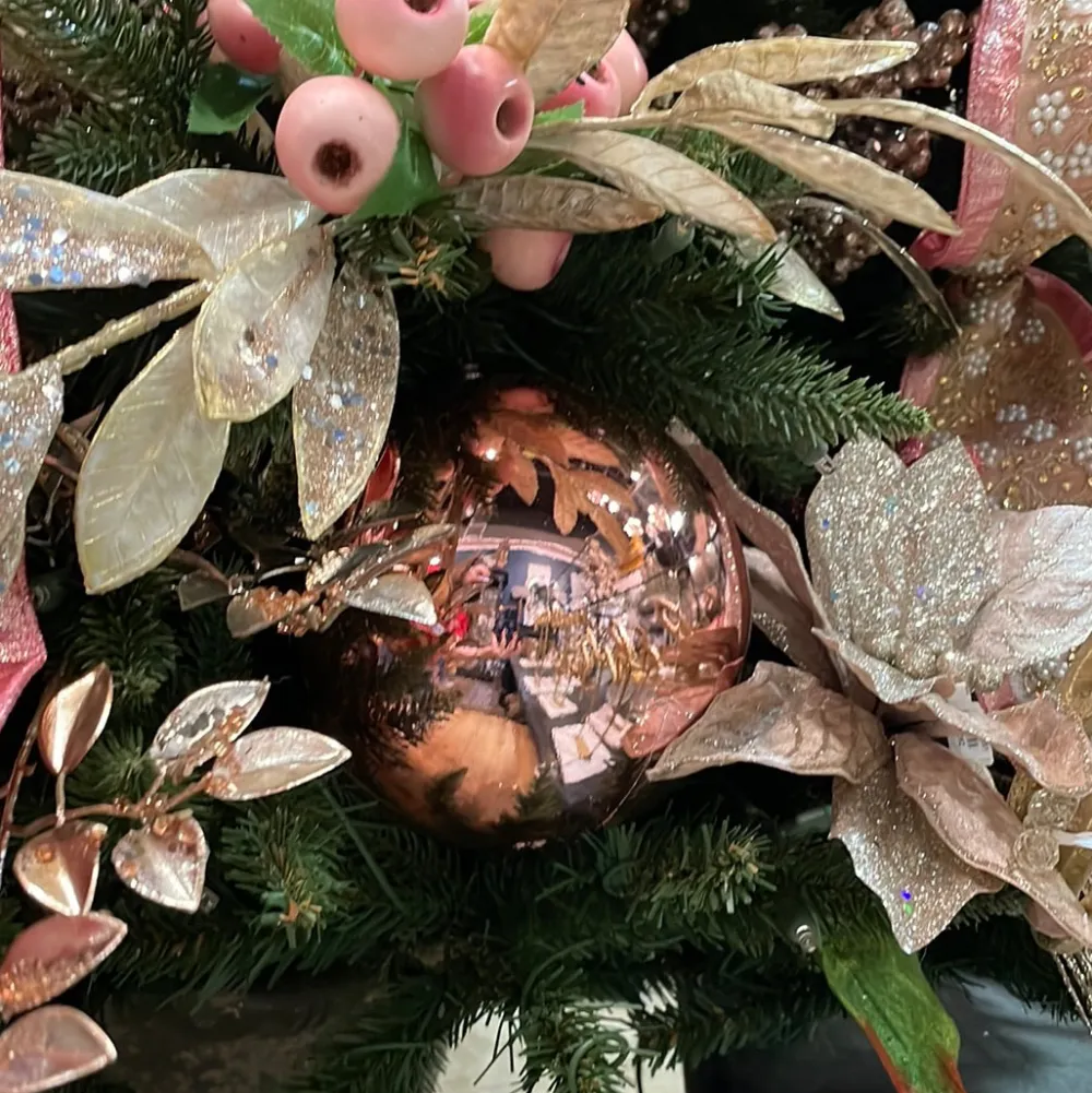 Farrisilk Dusty Rose Shiny Ornament, 6"