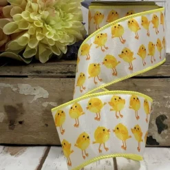 D. Stevens Easter Chicks Ribbon, 2.5" X 10YD