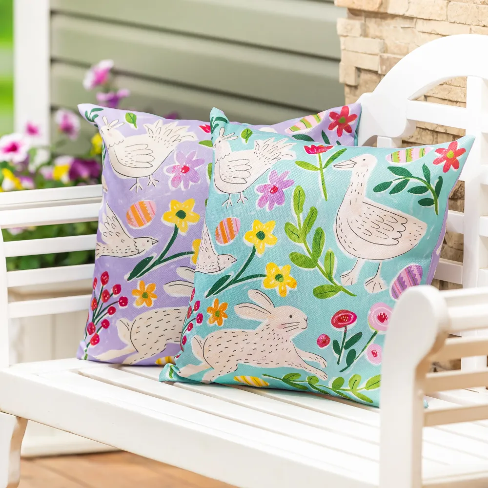 Evergreen Easter In Bloom Reversible Pillow