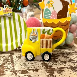 Happy Everything Easter Truck Shaped Mug by !
