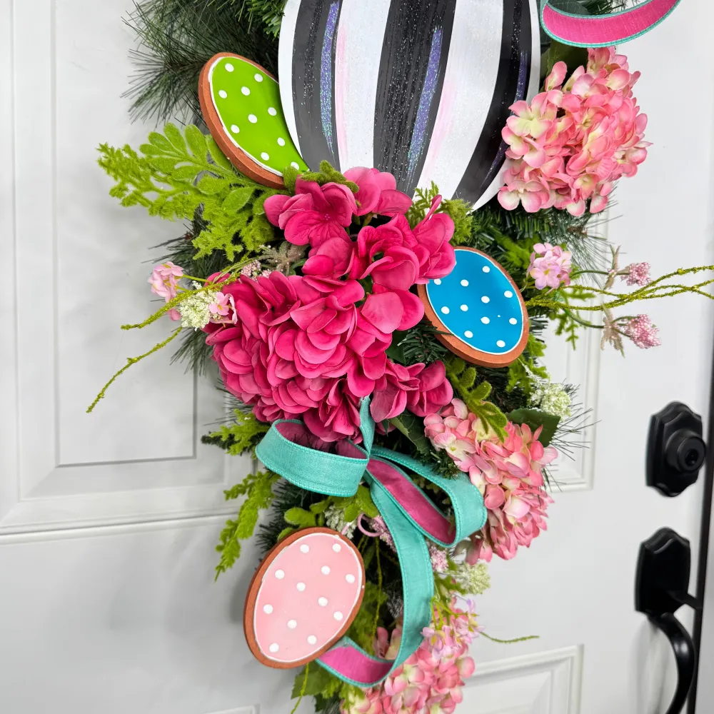 Miss Cayce's Egg-stravagant Striped Egg Teardrop