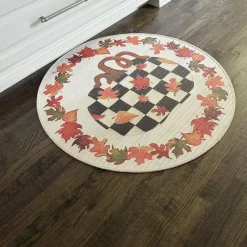 The Round Top Collection Elegant Pumpkin Round Mat