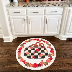The Round Top Collection Elegant Pumpkin Round Mat