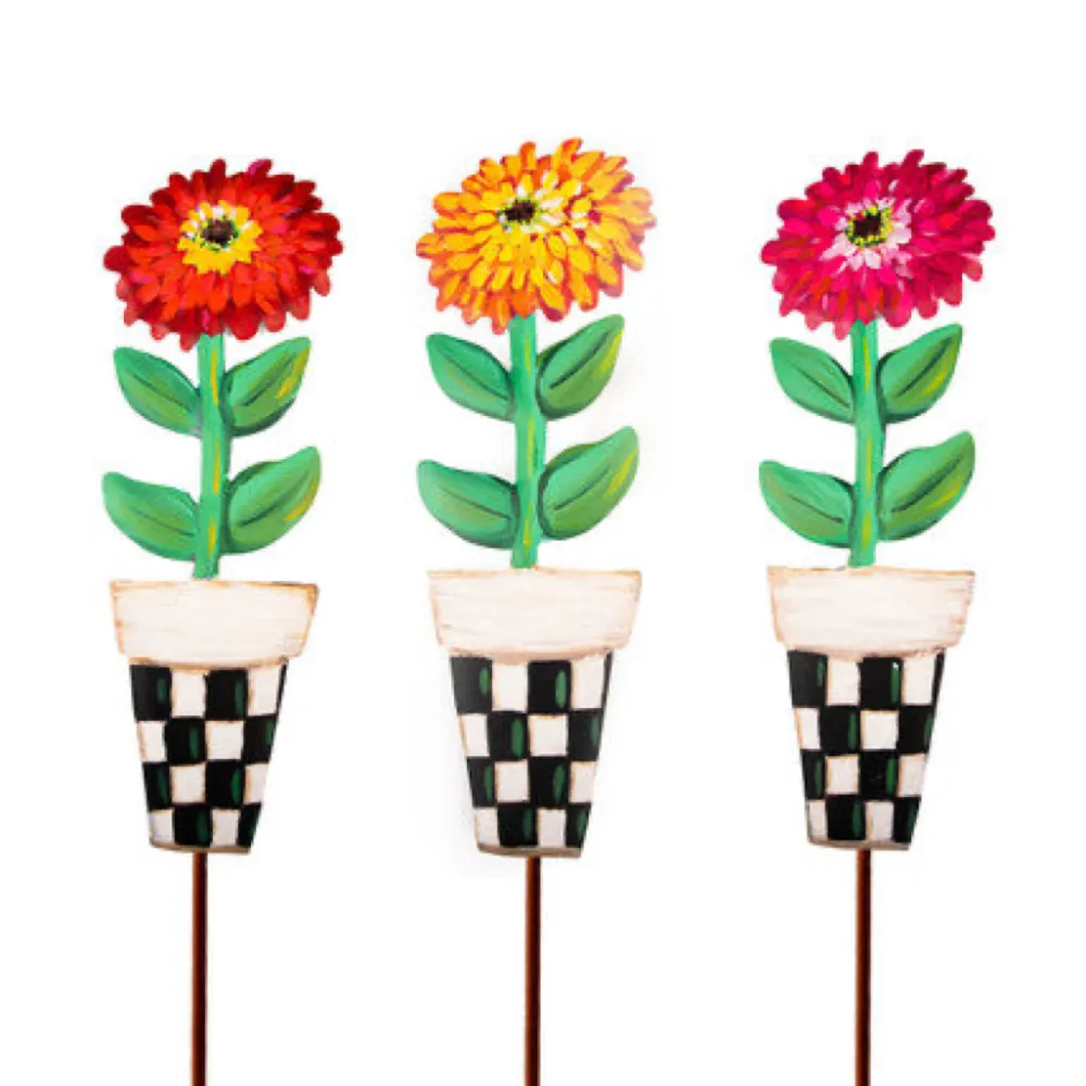The Round Top Collection Elegant Zinnia Pot