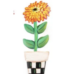 The Round Top Collection Elegant Zinnia Pot