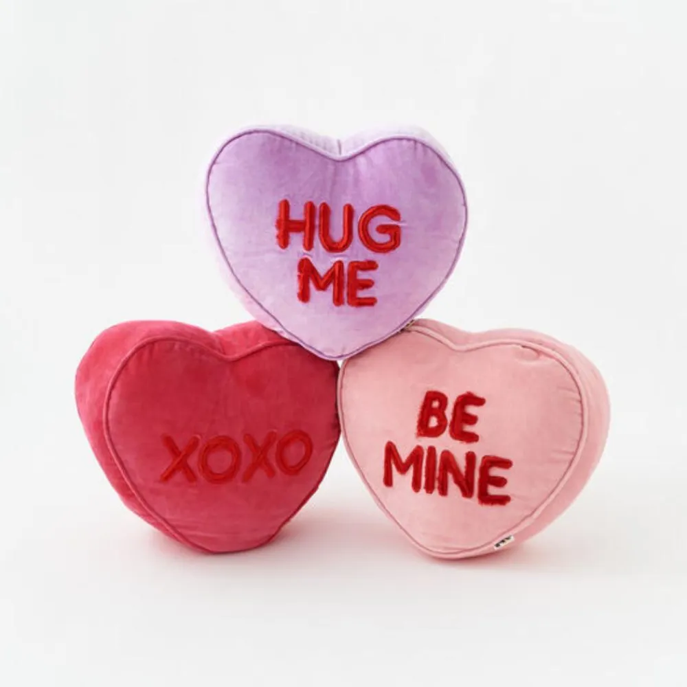 180 Degrees Embroidered Conversation Heart Pillow