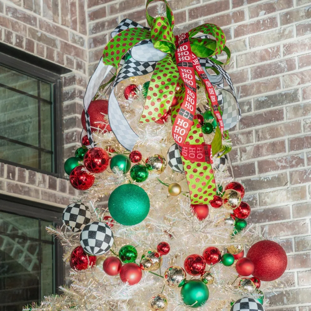 Farrisilk Emerald Green Glitter Ball Ornament, 6"