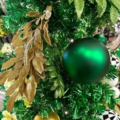 Farrisilk Emerald Green Matte Ball Ornament, 6"