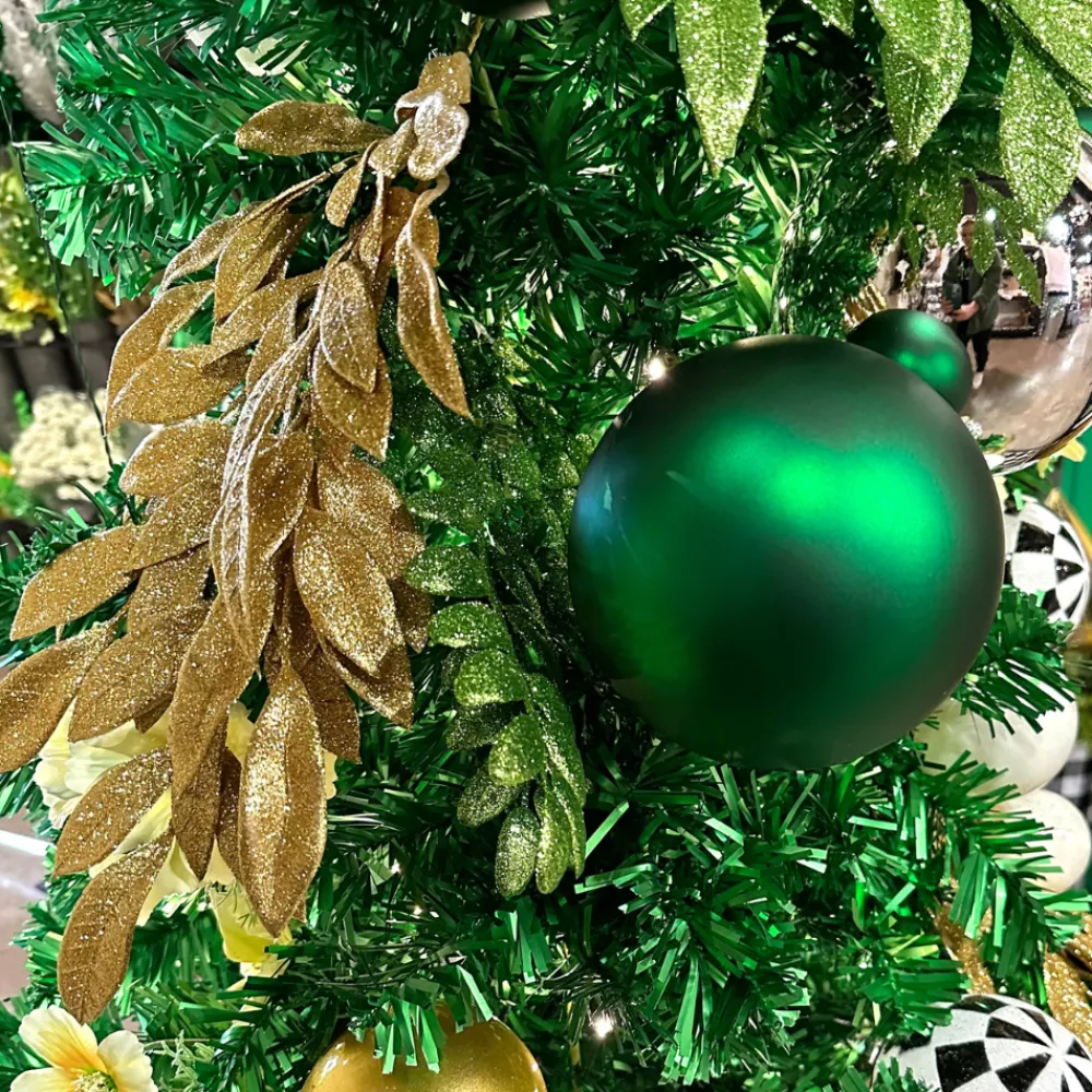 Farrisilk Emerald Green Matte Ball Ornament, 6"
