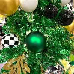 Farrisilk Emerald Green Matte Ball Ornament, 4"
