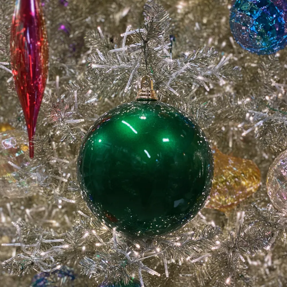 Farrisilk Emerald Green Shiny Ball Ornament, 6"
