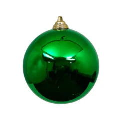 Farrisilk Emerald Green Shiny Ball Ornament, 4"