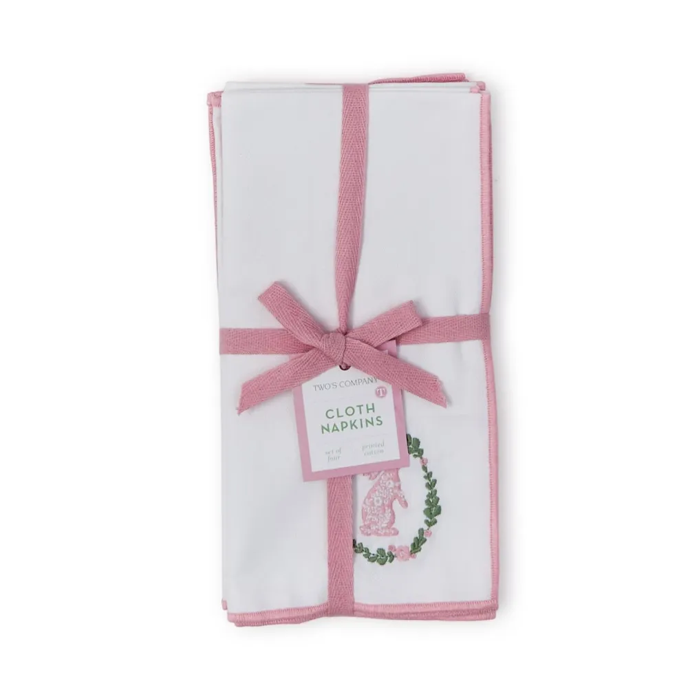 Two's Company Enchanted Bunny Napkin Set