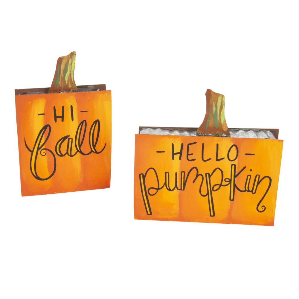 The Round Top Collection Fall & Halloween Reversible Pumpkin Sitter
