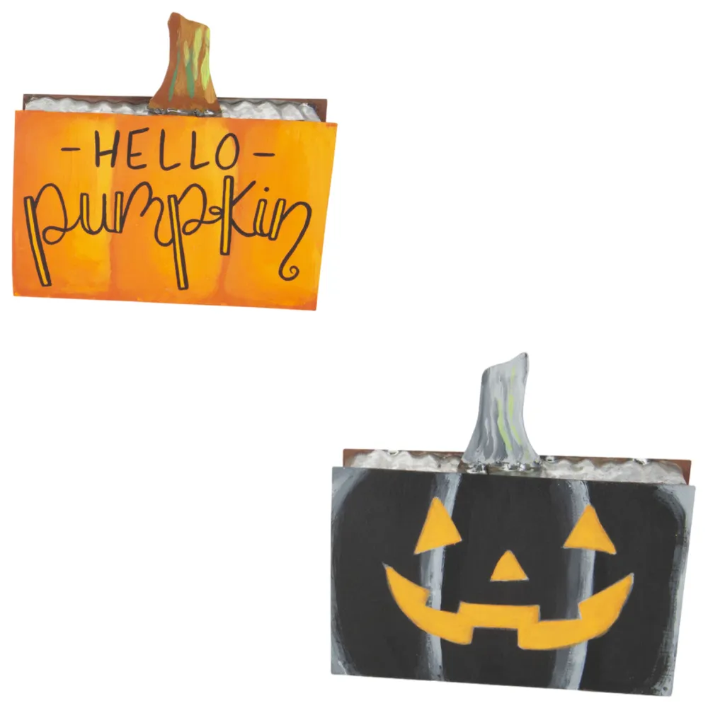 The Round Top Collection Fall & Halloween Reversible Pumpkin Sitter