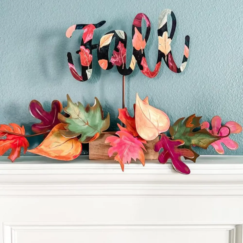 The Round Top Collection Fall Leaves Centerpiece