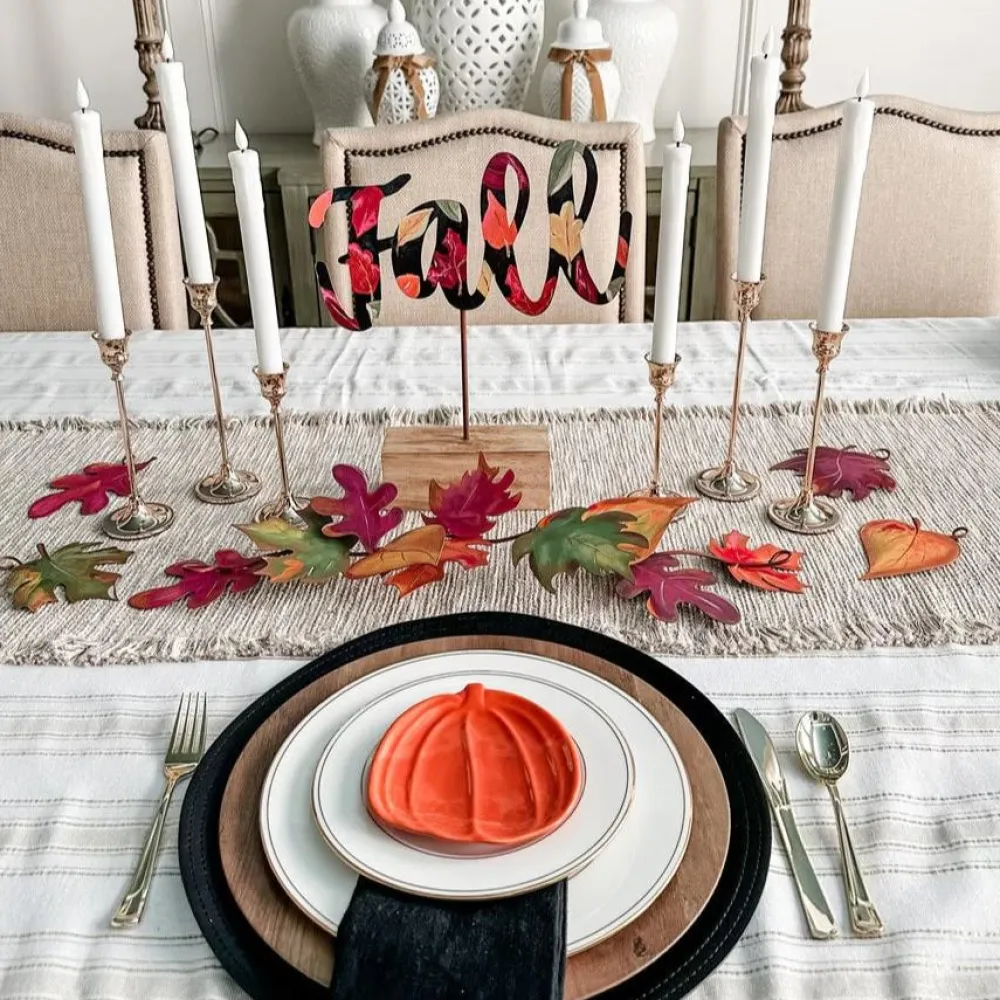 The Round Top Collection Fall Leaves Centerpiece