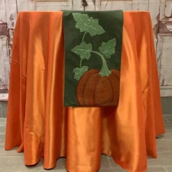 D. Stevens Felt Embroidery Pumpkin Table Runner