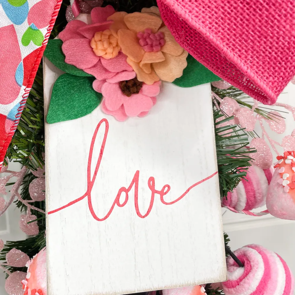 Direct Export Co. Felt Floral Love Sign