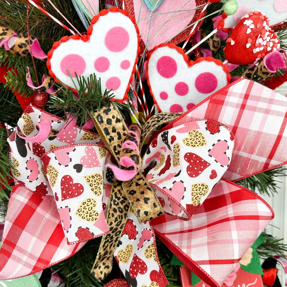 Craig Bachman Felt Polkadot Heart Spray, 24.5"