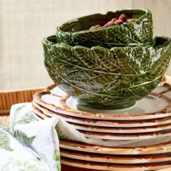 Two's Company Fern Leaf Bowl
