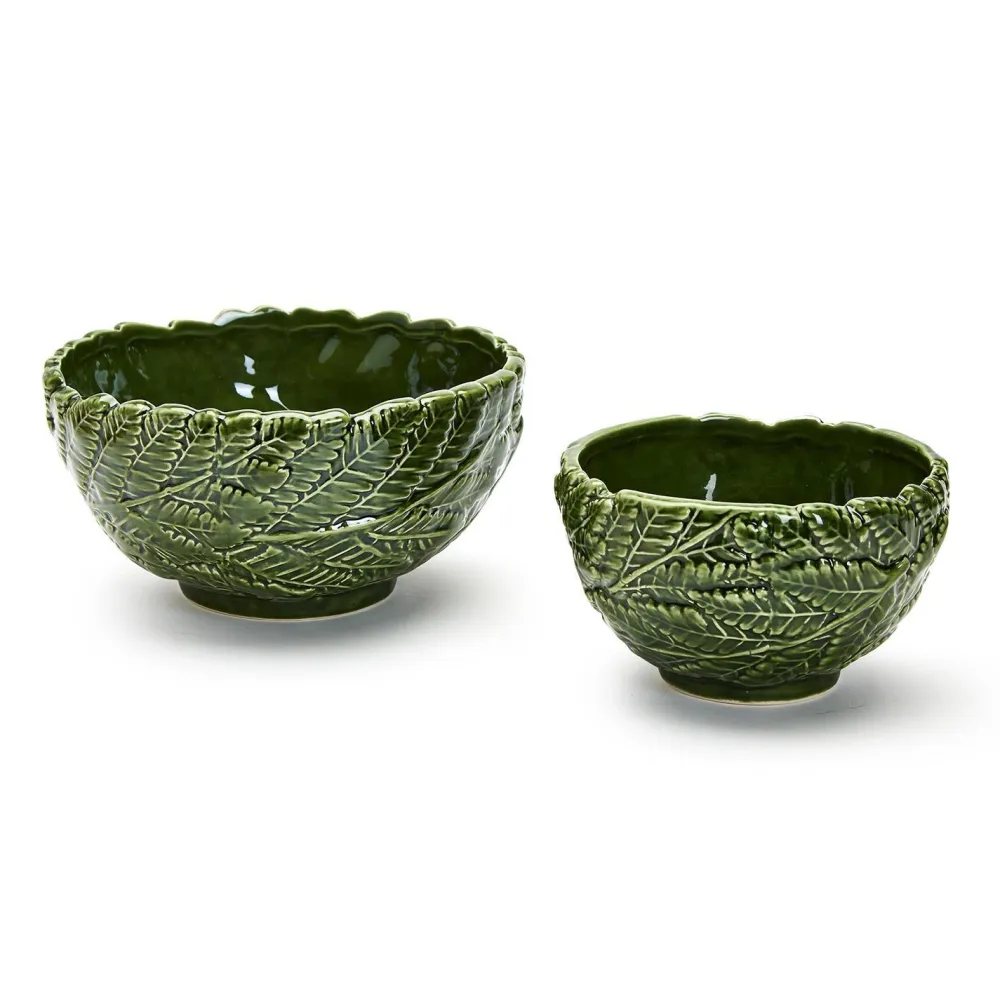 Two's Company Fern Leaf Bowl