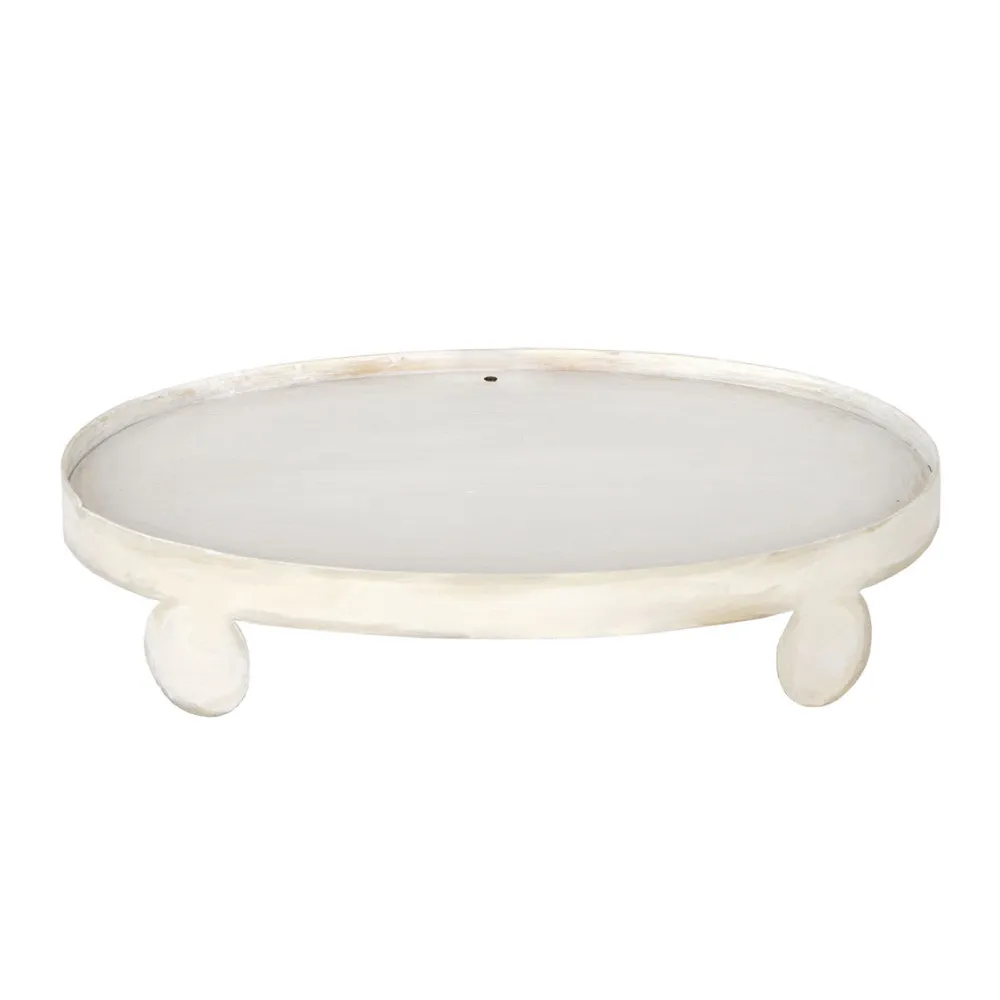 The Round Top Collection Finial Tray, White